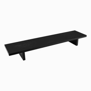 Desky Minimal Monitor Stand - Black Ash Hardwood