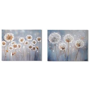 P&P Lions Hand Painting Picture - Elegant Wall Art for Living Room, Bedroom & Office Décor 80x60cm