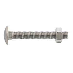 Zenith M10 x 200mm 316 Stainless Steel Coach Head Bolt And Nut