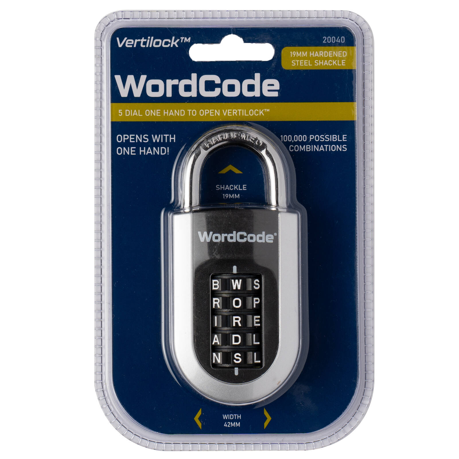 Wordcode Vertilock 5 Dial Stacker Combination Padlock
