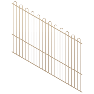 ProtectorAl 1201-2400W x 1800H Primrose Loop Top Pool Fence Panel Raked 16-30º