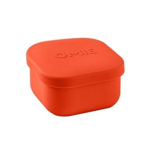 Omie Omiesnack 280ml Silicone Container Lunch Box 5.58x9.65x8.89cm Red