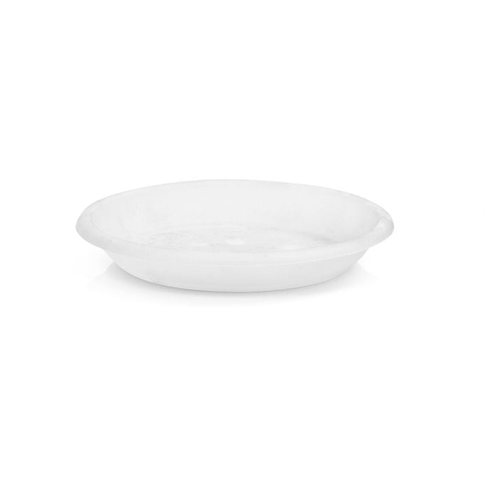 Moda 14cm Transparent White Plastic Round Garden Saucer