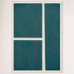 Galrie Stunning Tennis Court Fine Art Print Vibrant Tennis Lines Artwork, Wood Frame, 50 x 70cm (20 x 28inch)