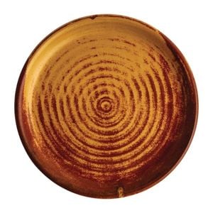 Olympia Canvas Small Rim Round Plate Sienna Rust 180mm Pack of 6