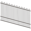 ProtectorAl 1201-2400W x 1200H Satin Black Loop Top Pool Fence Panel Raked Up to 15º - Black