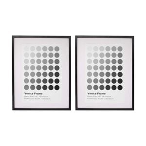 2PK Braz Venice Image Photo Document Display Frame 40x50cm Black