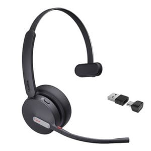 Yealink BH70 Bluetooth Wireless Mono Headset Microsoft Teams, 3 mic noise cancellation Talk time up to 35h BT51 C Dongle with T