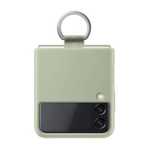 Samsung Silicone Cover With Ring for Galaxy Flip 3 - Olive Green