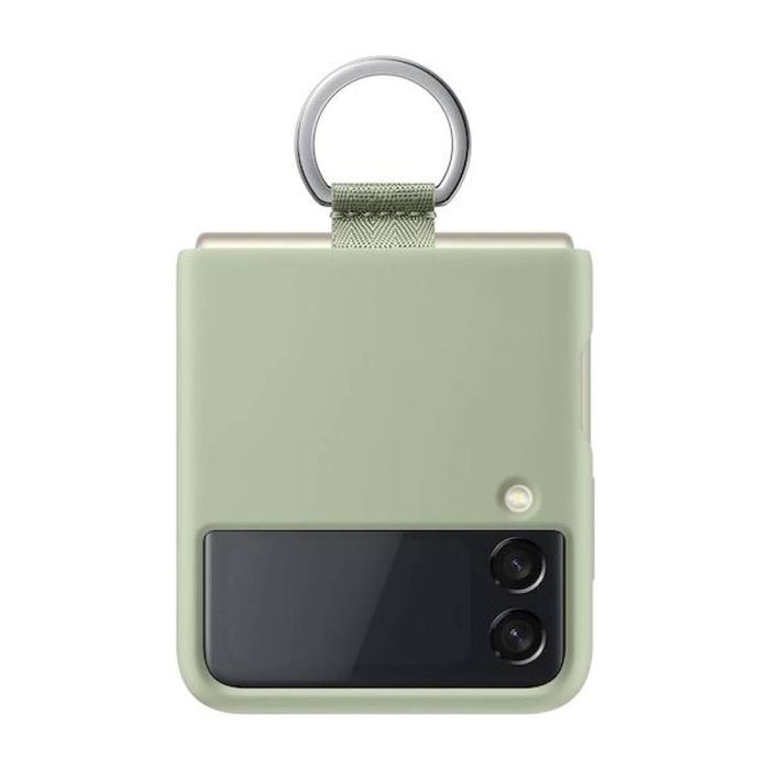 Samsung Silicone Cover With Ring for Galaxy Flip 3 - Olive Green