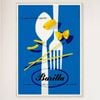 Galrie Barilla Vintage Pasta Advertising Poster - Charming Kitchen Wall Decor, Wood Frame, A0 84 x 119cm (33 x 47inch)