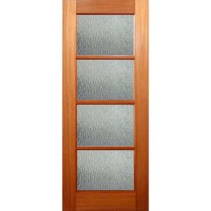 Woodcraft 2040 x 820 x 40mm Entrance Door Lauren Rain Safety Glass