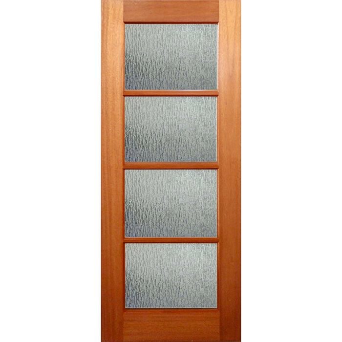 Woodcraft 2040 x 820 x 40mm Entrance Door Lauren Rain Safety Glass