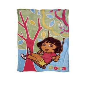 Caprice Dora The Explorer Garden Coral Fleece Blanket 140 x 190cm