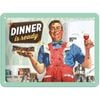 Nostalgic Art 15x20cm Small Wall Hanging Metal Sign Dinner Is Ready