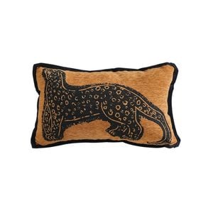 SOGA 30cm Stylish Golden Yellow Black Leopard Pattern Throw Pillow