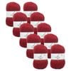10x Malli Claret Red Blend Basic 100g Knitting/crochet Yarn Acrylic/poly