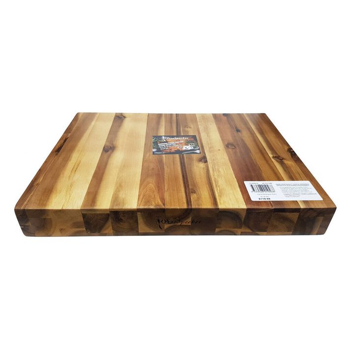 Woodpecker Acacia Wood Rectangular Food Preparation Cutting Board 48x36x6cm