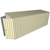 Build-a-Shed 1.5 x 5.2 x 2m Skillion Shed without Side Doors - Cream