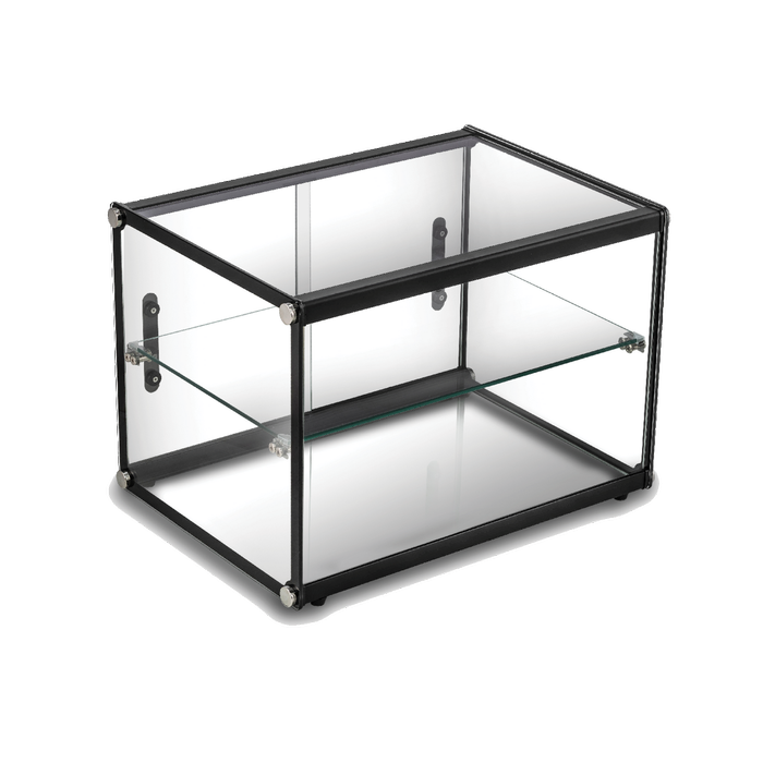 Exquisite Two Tiers Flat Glass Ambient Cake Display