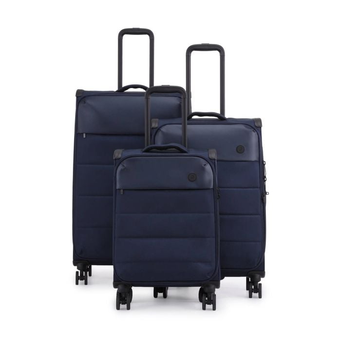 3pc Paklite Airspeed Travel Luggage Spinner Wheels Suitcase Set Navy