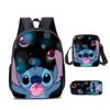 Catzon Cartoon Backpack Set With Shoulder Bag & Pencil Bag Adjustable-k