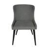 SK Designer Living | Osaka Upholstered Dining Chair | Black Wood Legs - Grey Fabric