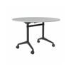 Olg Modulus Flip Table Full Black Frame White Top 1200mm Diameter