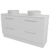 New England Joinery 1500mm Majesty SilkSurface Top Floor Standing Vanity