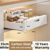 Kitchen Cabinet Pull Out Slide Drawer Shelf Organiser Rack Storage Holder Spices,no Drill Slide Out Drawers 35cm White