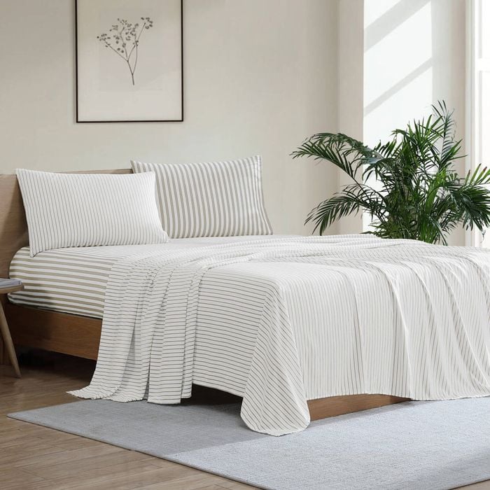 Ardor Boudoir Frankie Stripe Sheet Set - Natural - Queen