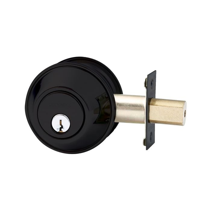 Lockwood Matt Black Symmetry Double Cylinder Deadbolt