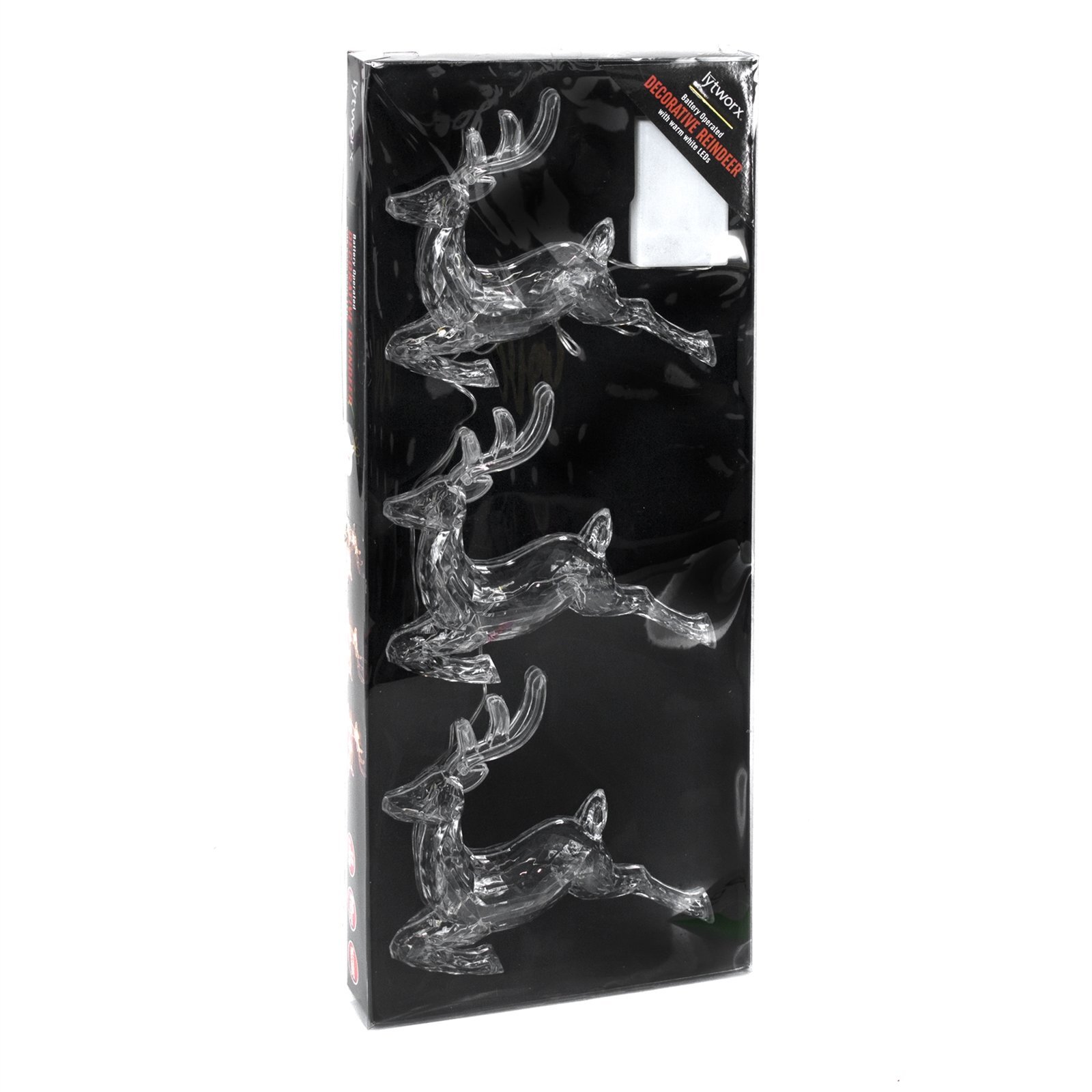 Lytworx Warm White Battery Operated Reindeer Lights - 3 Pack