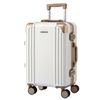 Wanderlite 20" Aluminium Frame Carry On Luggage Suitcase TSA Lock White Gold