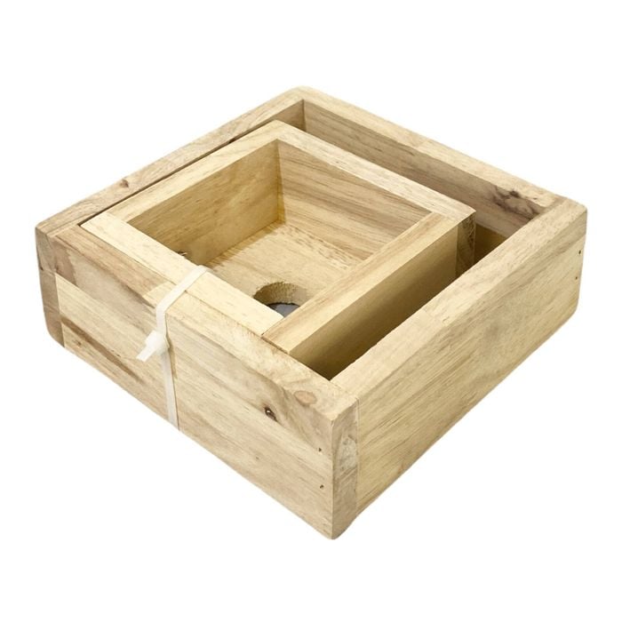 Wooden Vietnamese Square Sticky Rice Cake Cooking Mould For Banh Chung Large