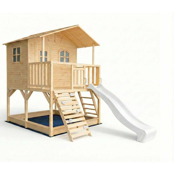 Hide & Seek Kids - Marlie Cubby House - 2.2m Bright White Slide
