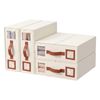 Artiss 4x Foldable Bed Sheet Organiser Box Set King Size Label Slot PU Beige