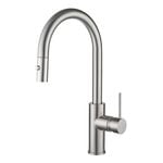 Mondella Resonance 35mm Brushed Nickel Side Lever Pull Down Sink Mixer WELS 5 Star 6L/min
