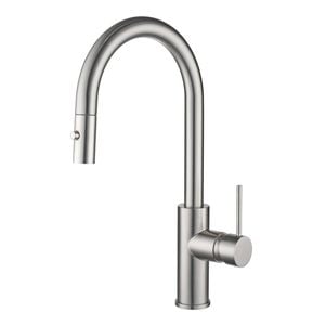 Mondella Resonance 35mm Brushed Nickel Side Lever Pull Down Sink Mixer WELS 5 Star 6L/min