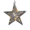 Catzon 30cm LED Lighted Hanging Star for Christmas-Silver