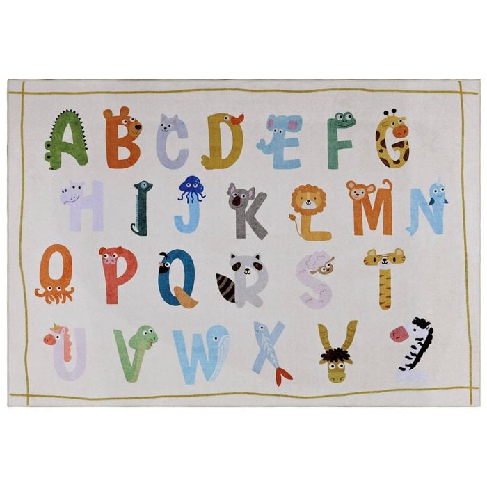 MaxFind 140 x 200cm Washable New Alphabet Rug