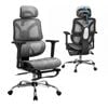 Artiss Ergonomic Offfice Chair Mesh Adjustable Headrest Amrs Footrest Computer Chair Grey