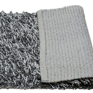 Luxury High Pile Soft Non Slip Bath Mat - Silver