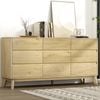 Homfurn 9-drawer Chest Of Drawers – High-density Particle Board, Anti-rust Runners, 50kg Top Capacity, Oak