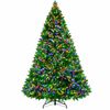 P&P Green 210cm Pre Lit Christmas Tree with 3000 Warm White LEDs, 1250 Tips, Solid Metal Stand