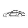 Ignite Laser Porsche 991 (996) Carrera 4 Silhouette Metal Wall Art Coated Black 23.6inch/60cm