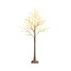 Costway 1.5M Pre-Lit Birch Christmas Tree White Xmas Decoration 72 LEDs