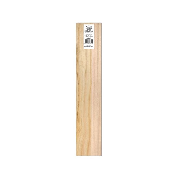 Boyle 915 x 75 x 3mm Hobby Wood Sheet