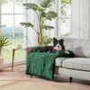 Charlie's Shaggy Faux Fur Bolster Sofa Protector Calming Dog Bed Eden Green Small