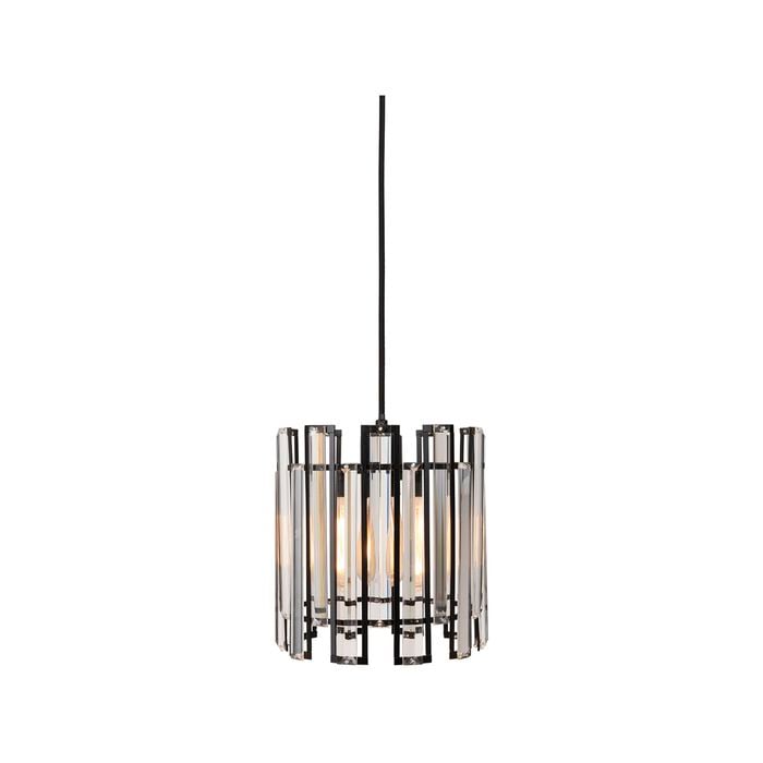 Brilliant Lighting 21cm Adelphi Metal And Crystal Prism Pendant Light